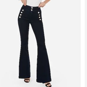 NWT express super high flare leg jeans